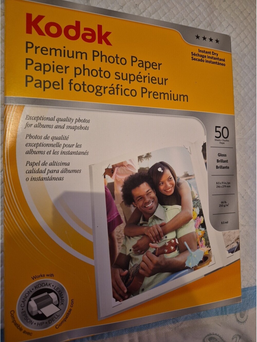 40 Kodak Premium Picture Paper Inkjet Prints 8 1/2 x 11 High Gloss Heavy Wt.
